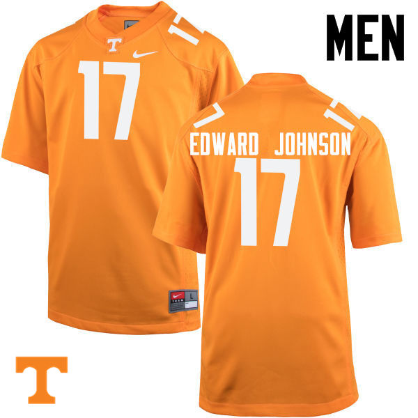 Men #17 Brandon Edward Johnson Tennessee Volunteers College Football Jerseys-Orange